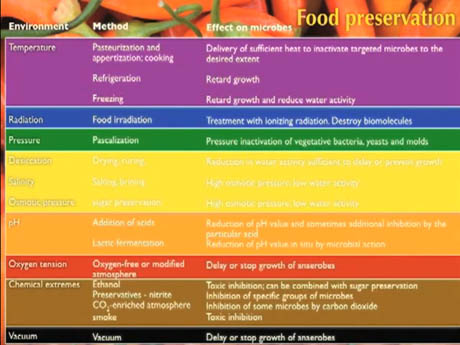 Food Spoilage Chart