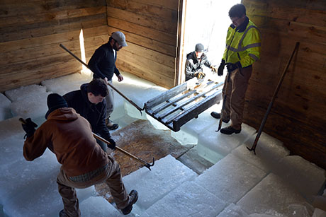 88 Wrangling ice blocks in the ice house