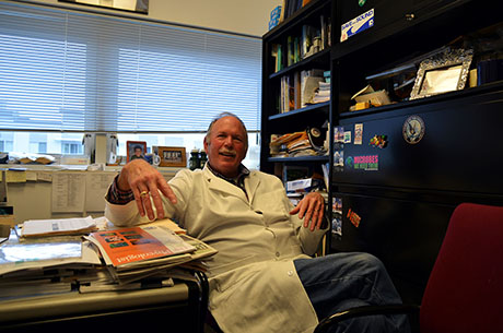 Charles Yarish in his office 460